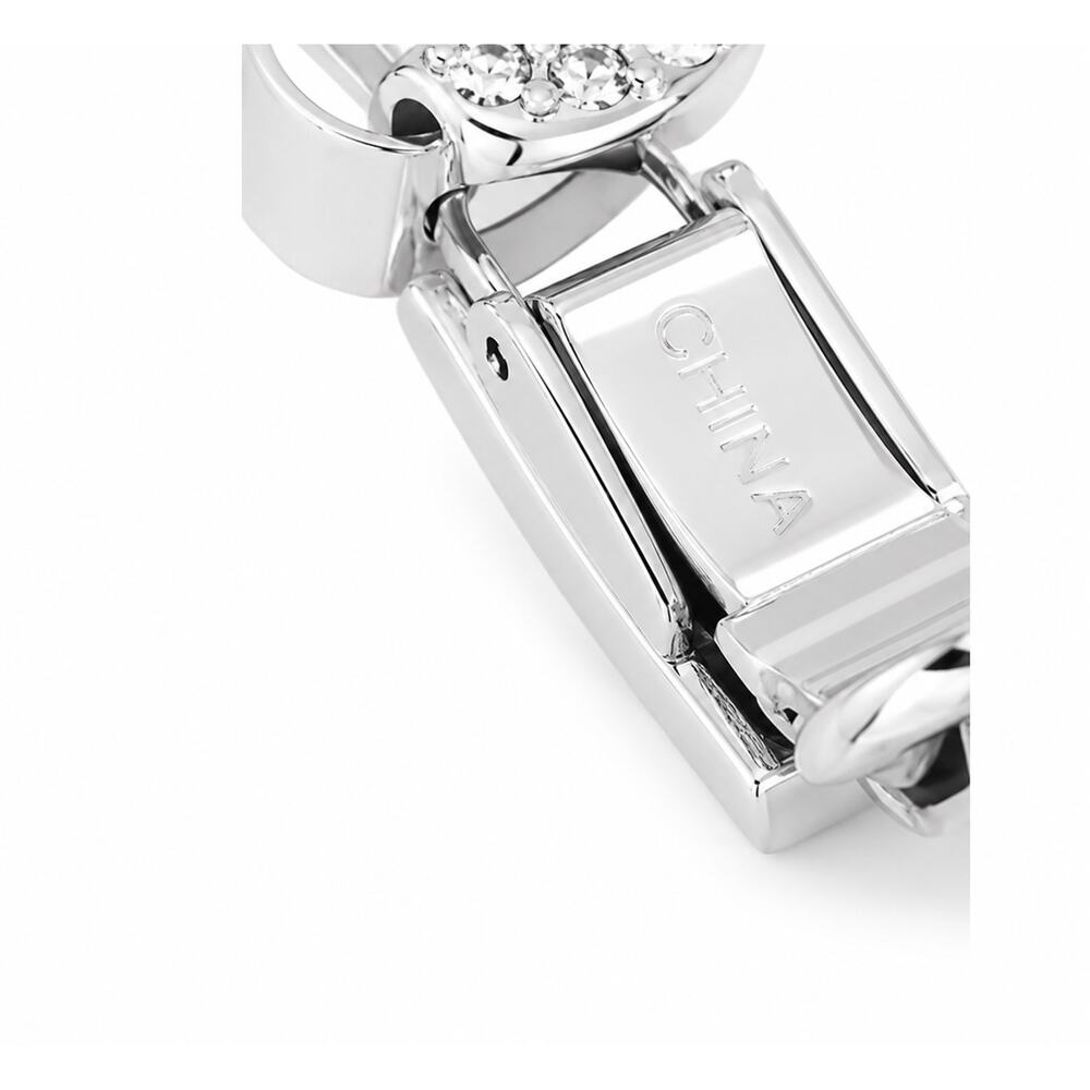 QVC CZ Infinity Bracelet Silver Tone Adjustable Chain Link Bracelet - Picture 5 of 7